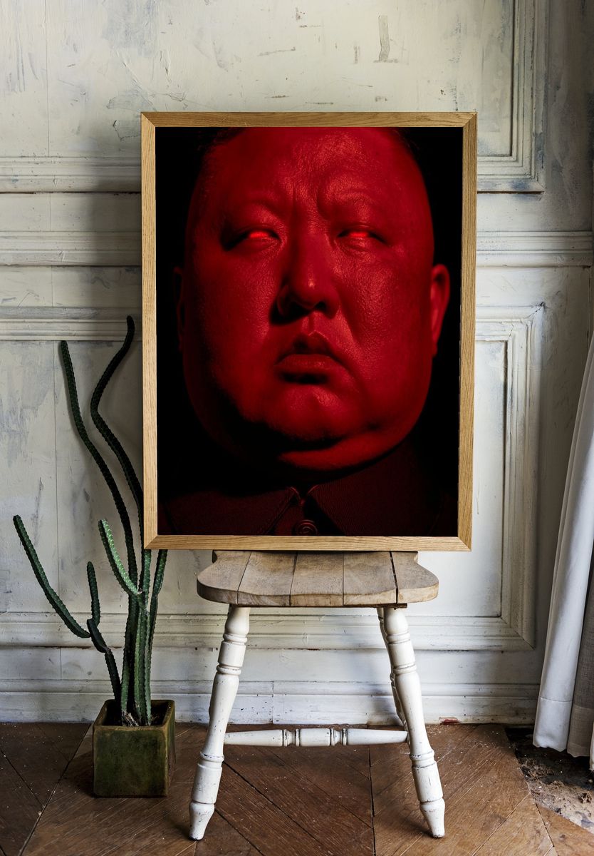 Red Portrait Photography Poster. — room view 1