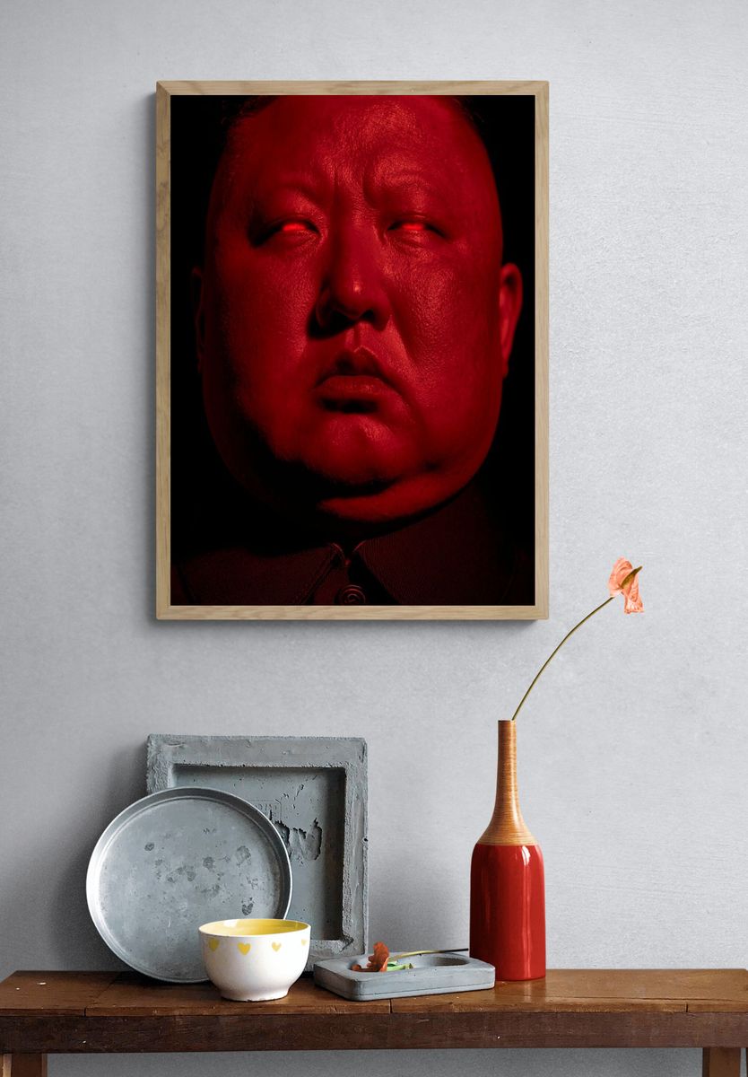 Red Portrait Photography Poster. — room view 3