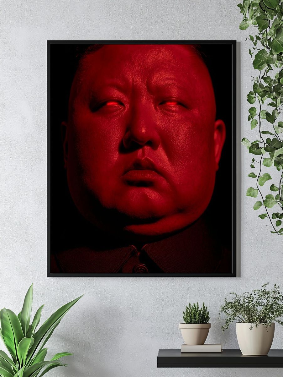 Red Portrait Photography Poster. — room view 4