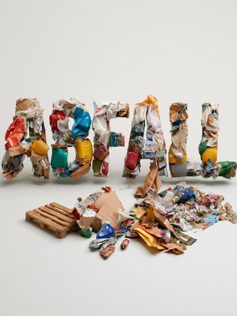 Recycled ABC Wall Art Poster. poster detail