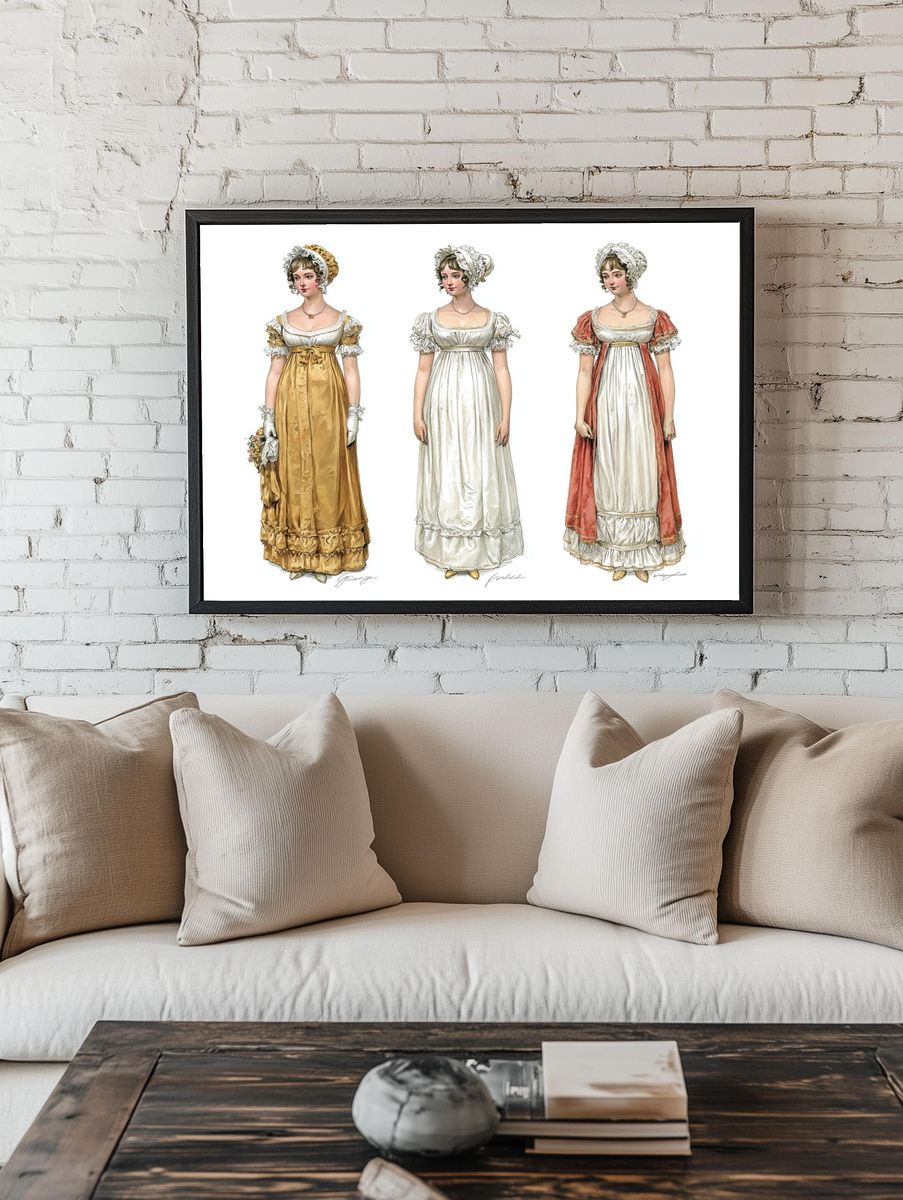 Elegant Regency Dresses — Vintage Print. room preview