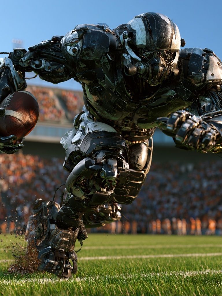 Robot Football Runner Poster. poster detail