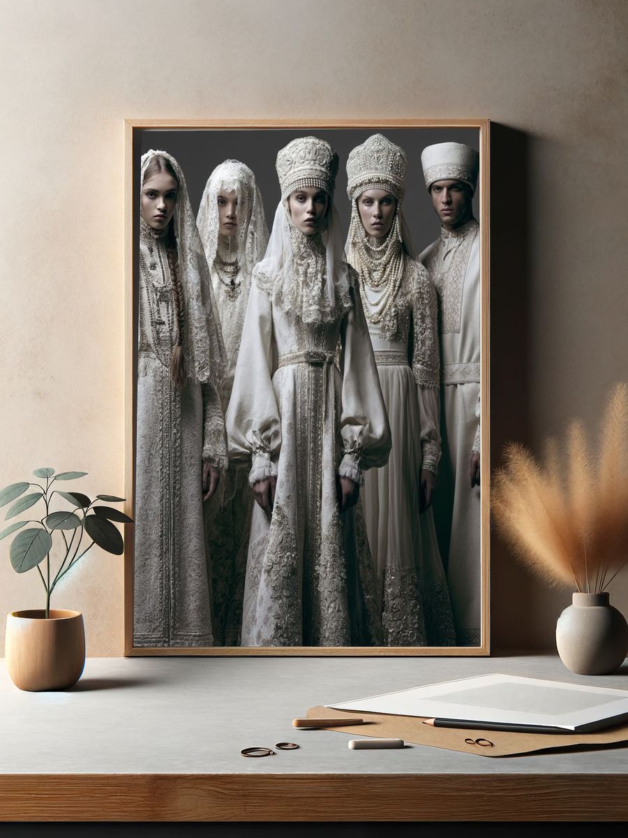 Russian Folk Fashion Photography Poster. — room view 2