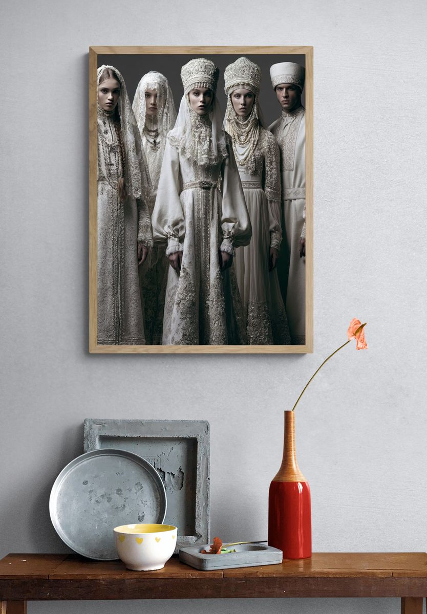 Russian Folk Fashion Photography Poster. — room view 3