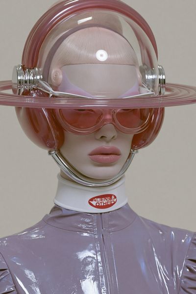 Retro Futurist Portrait Print. poster print