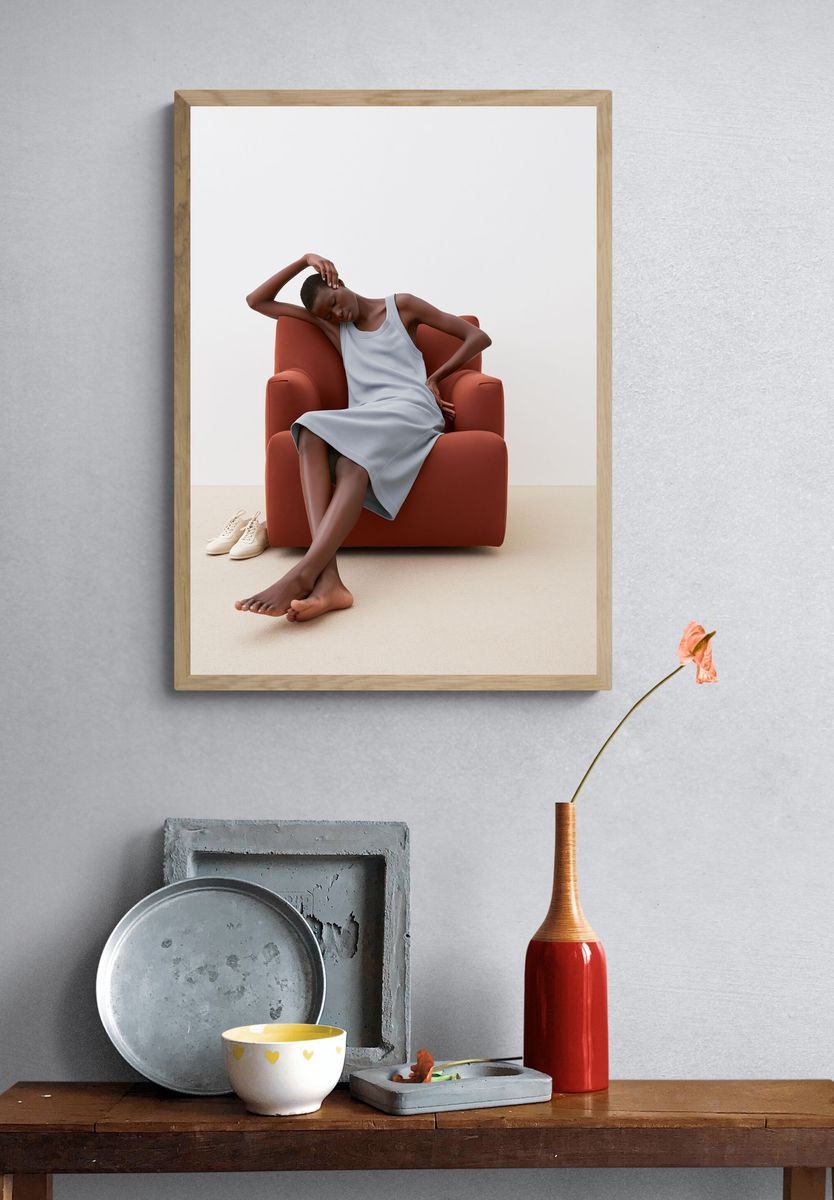 Resting Figure Photography Poster. — room view 3