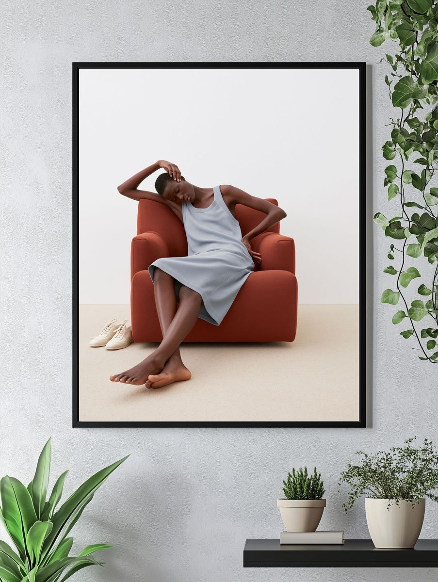 Resting Figure Photography Poster. — room view 4