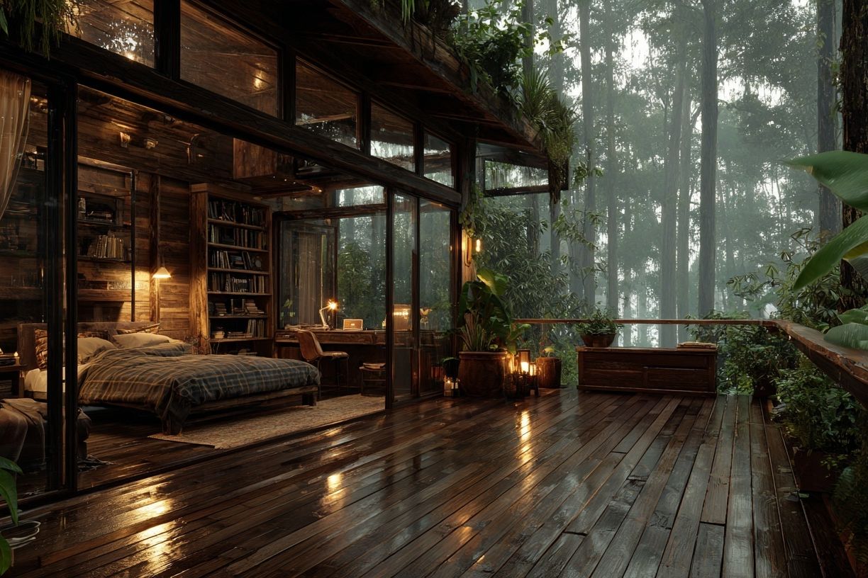 Rainforest Cabin Retreat Photography Poster. poster — photography art