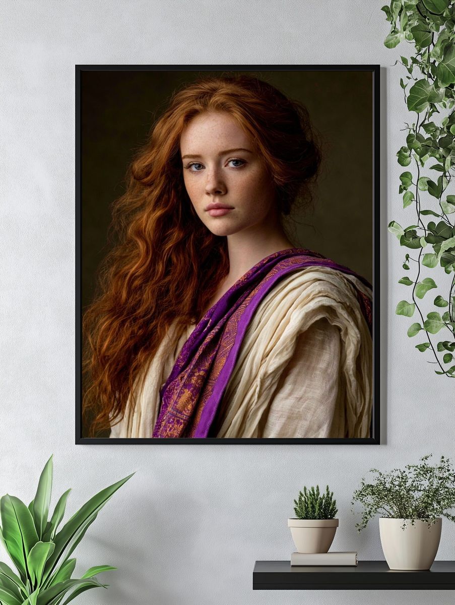 Red-Haired Portrait Photography Poster. — room view 4