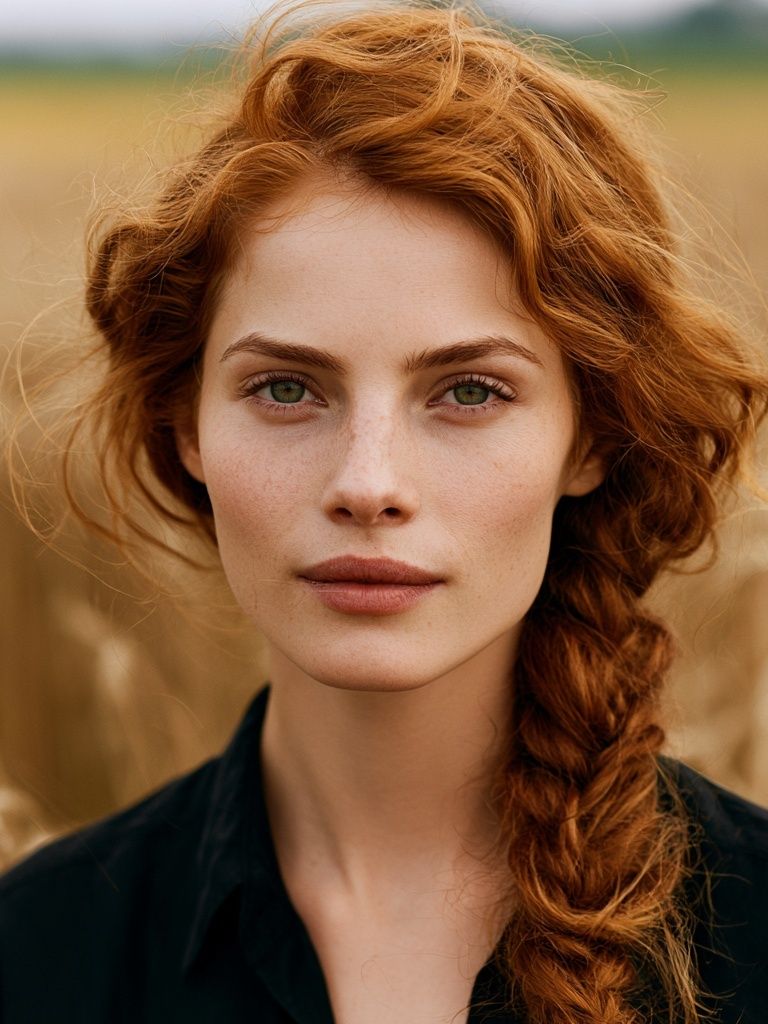 Red-Haired Portrait Photography Poster. poster — photography art