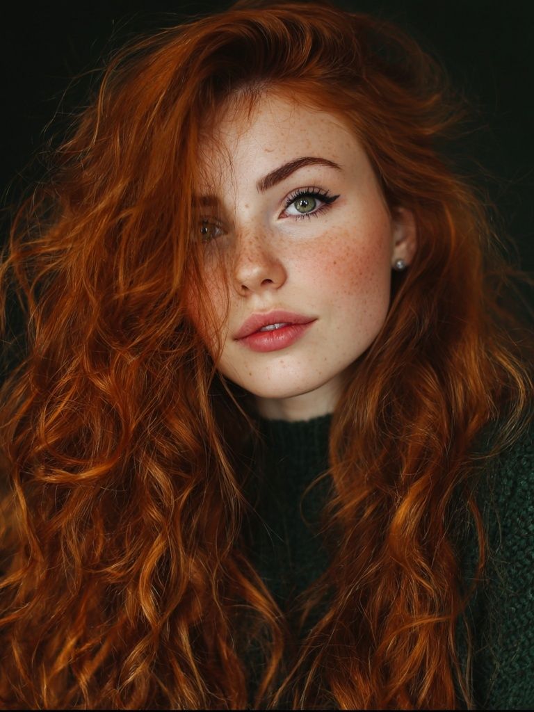 Red-Haired Portrait Photography Poster. poster — photography art