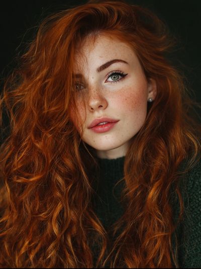 Red-Haired Portrait Photography Poster.