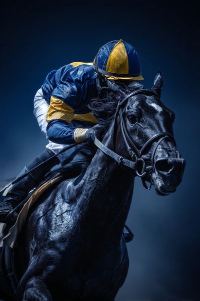 Racehorse in Motion — Photography Print. poster
