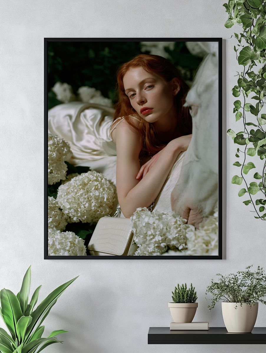 Red-Haired Portrait Photography Poster. — room view 4