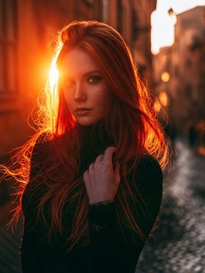 Red-Haired Portrait Photography Poster. poster