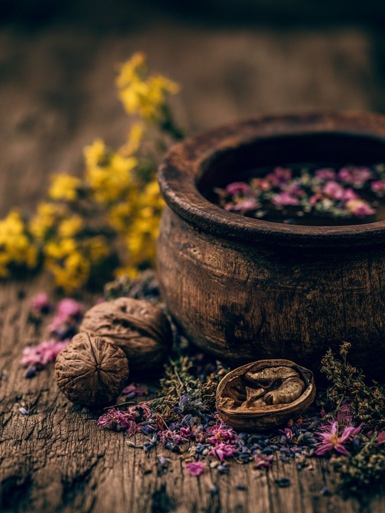Rustic Herbal Still Life Poster. poster detail