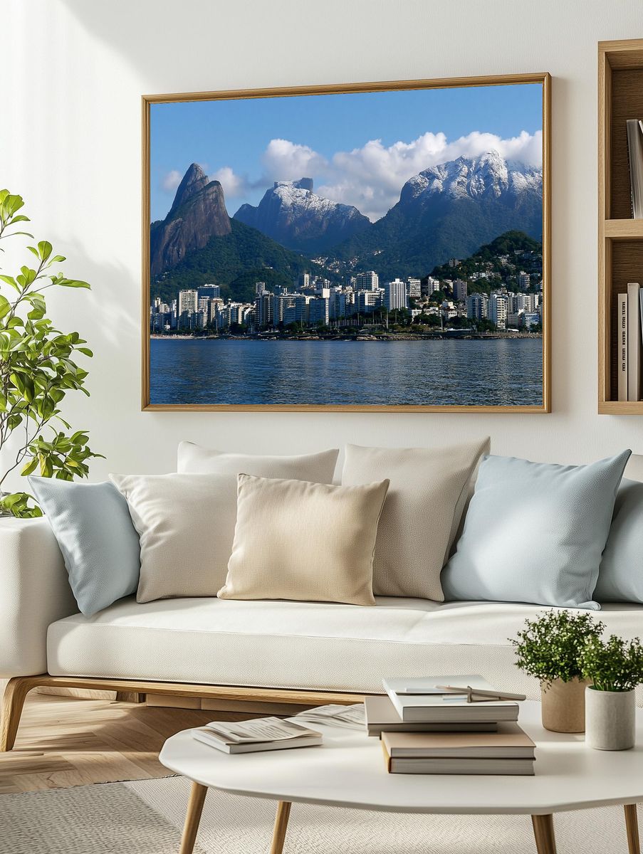 Rio de Janeiro Skyline Photography Poster. — room view 2