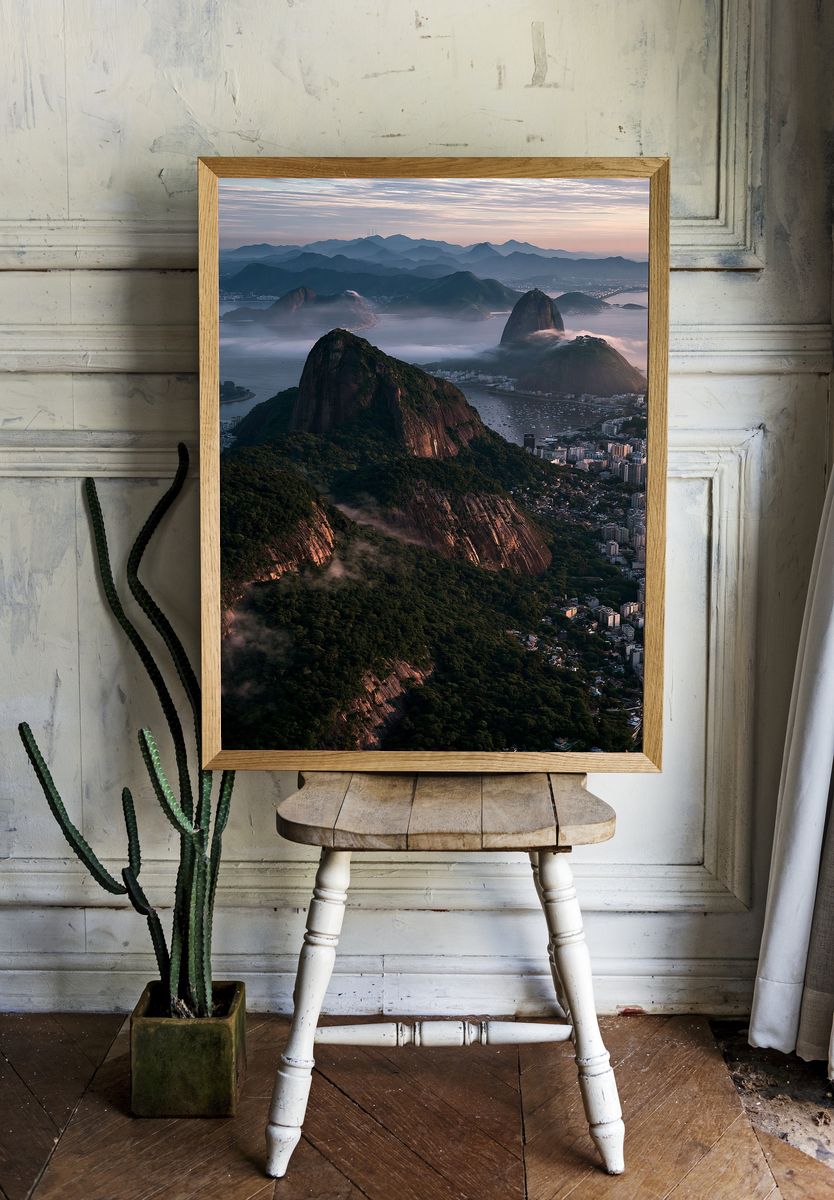 Rio de Janeiro Sunrise Photography Poster. room preview
