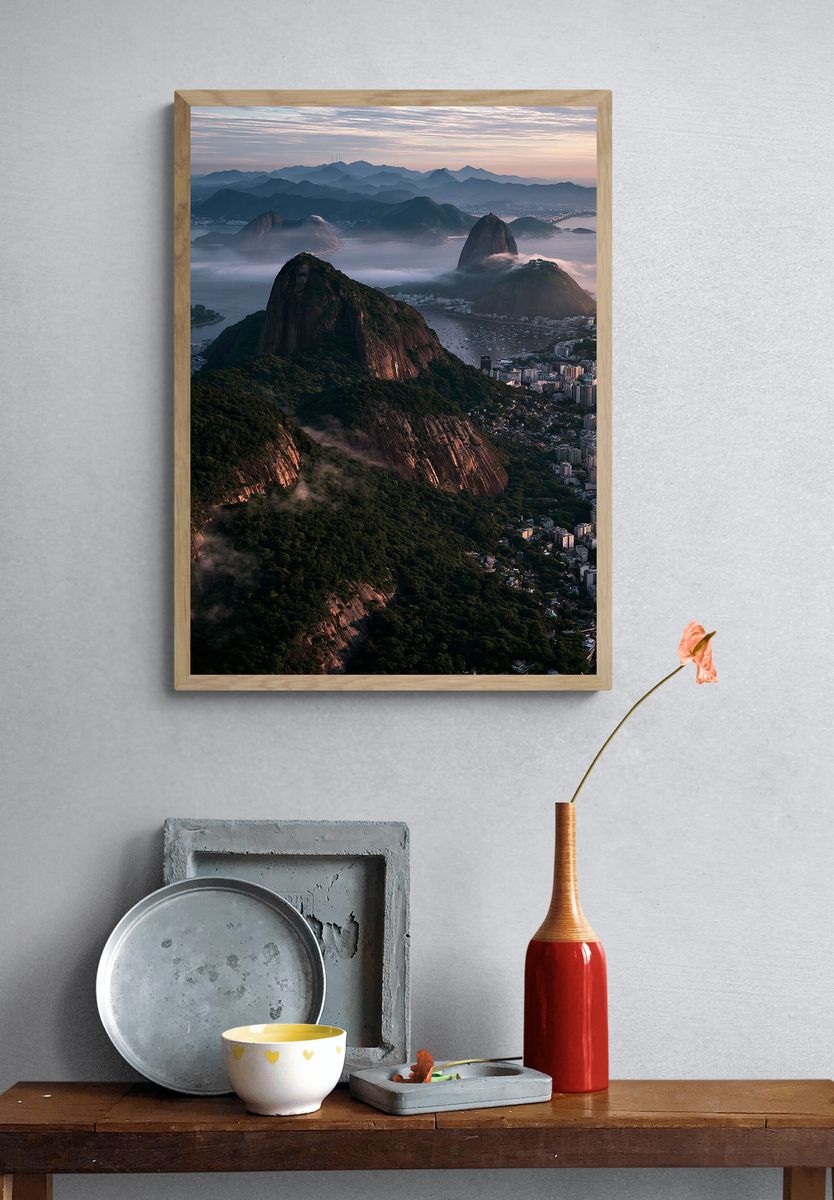 Rio de Janeiro Sunrise Photography Poster. — room view 3