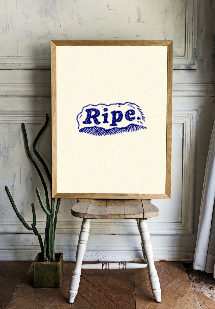 Ripe Vintage Typography Poster. — room view 1