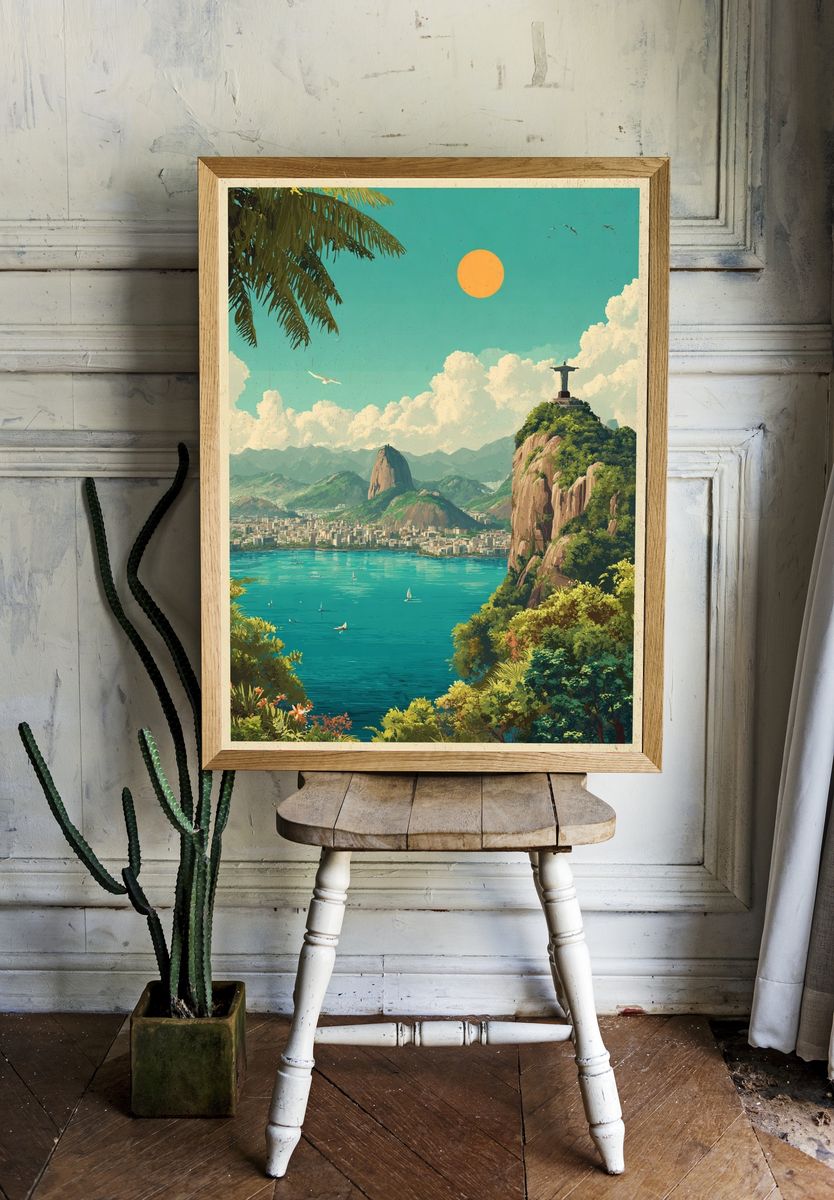 Rio de Janeiro Tropical Print. — room view 1