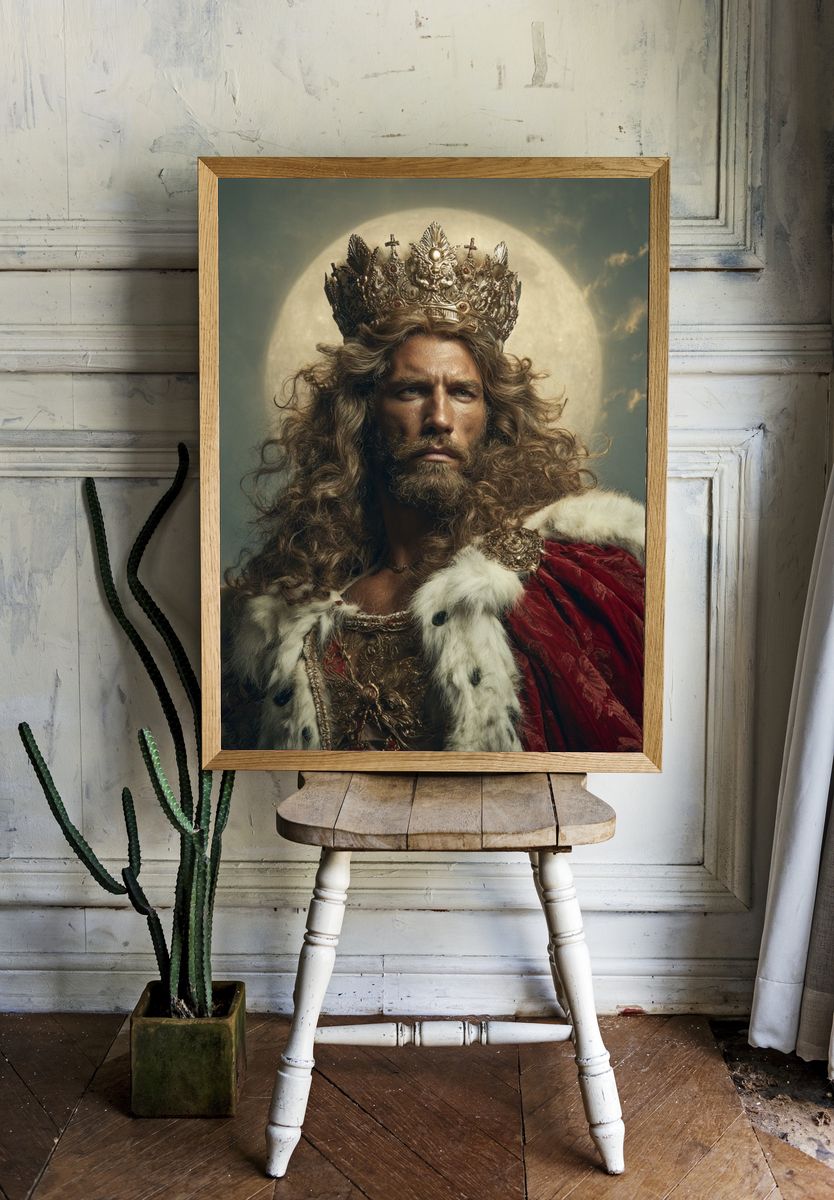 Regal King Portrait Print room preview