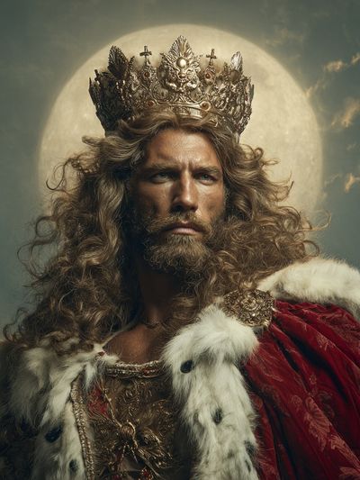Regal King Portrait Print. poster print