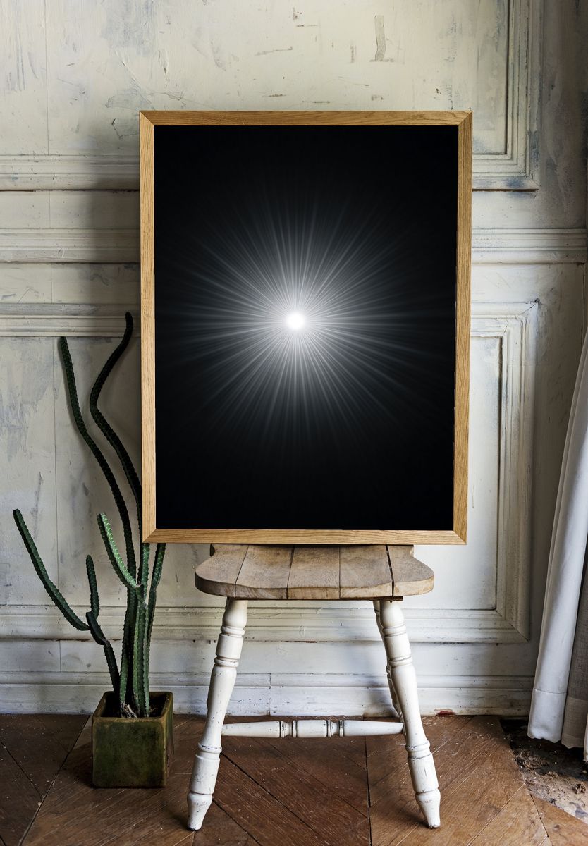 Radiant Light Burst — Abstract Print room preview