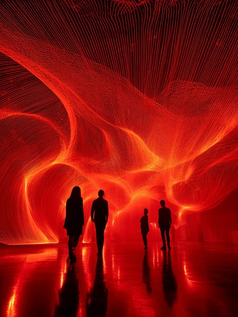 Red Light Installation Photography Poster. poster — photography art