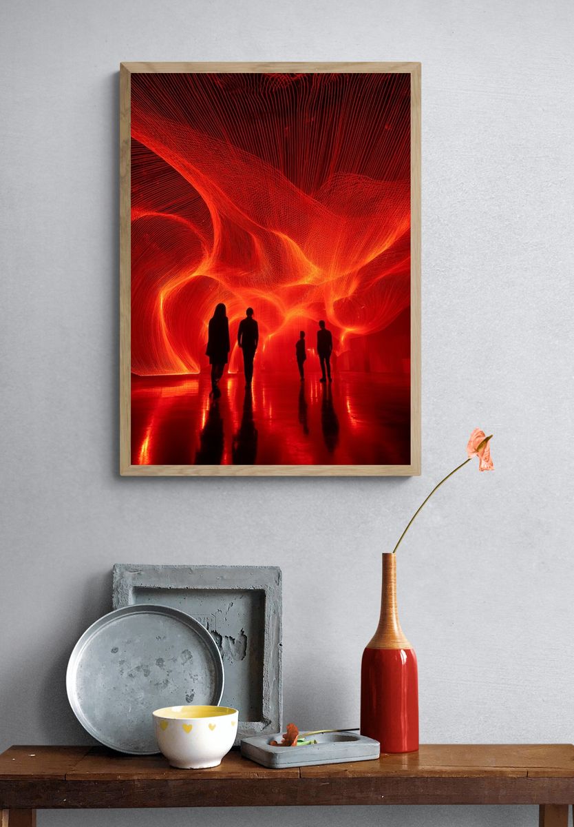 Red Light Installation Photography Poster. — room view 3