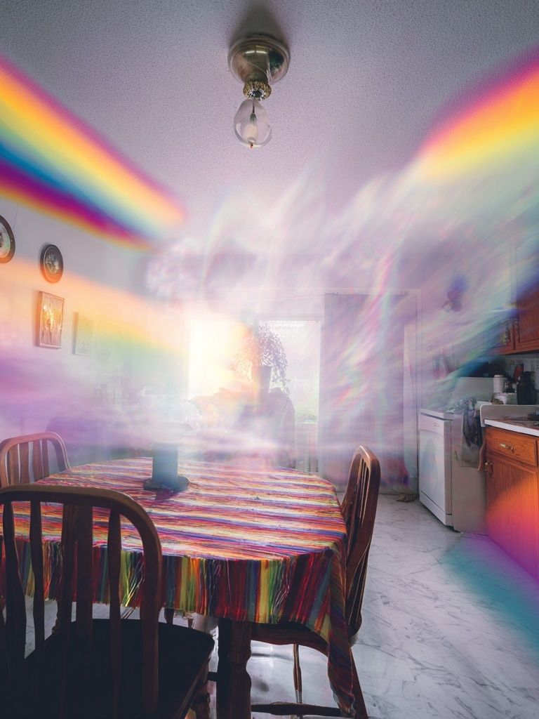 Rainbow Light Kitchen Photography Poster. poster detail