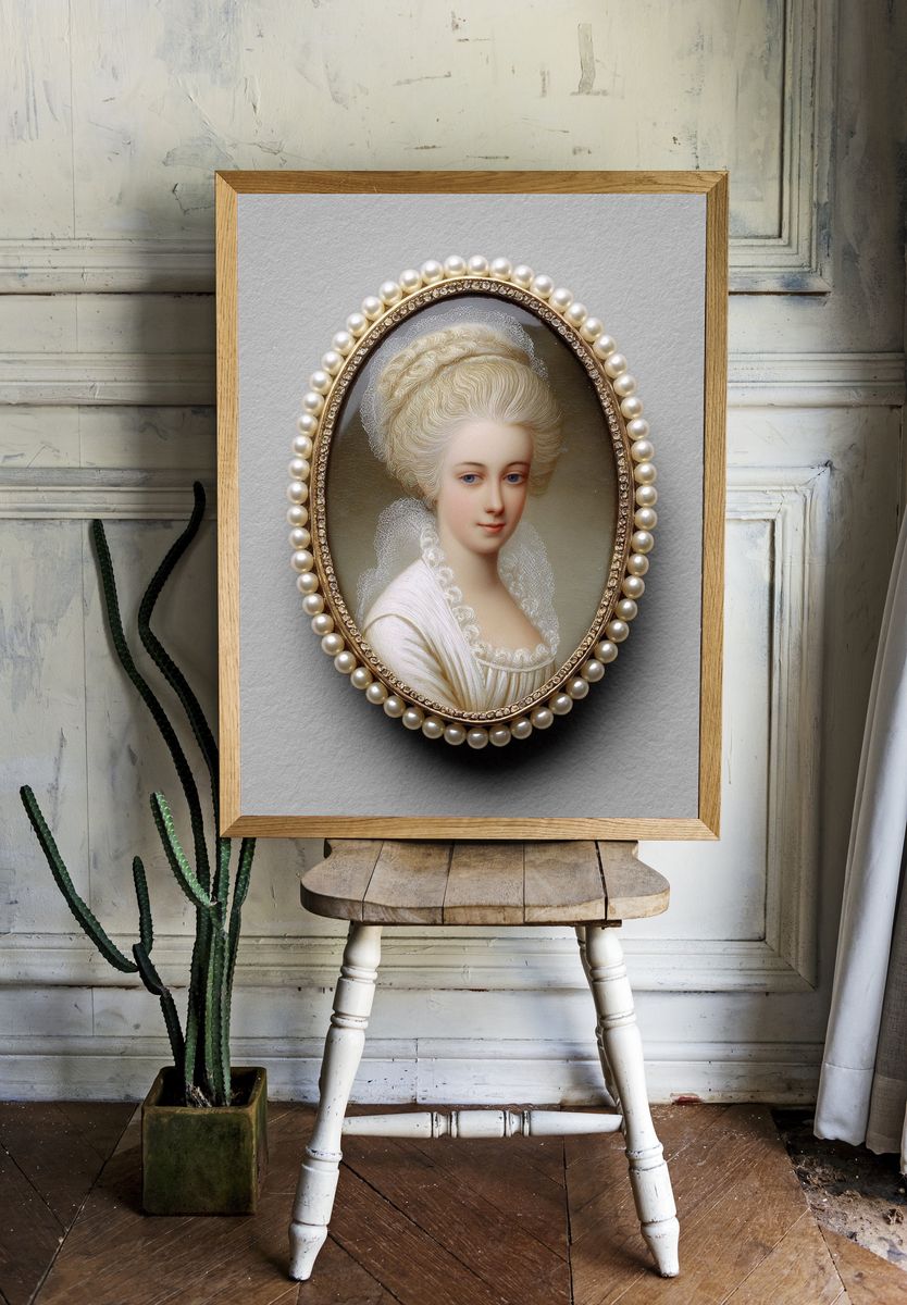 Regal Lady Portrait — Fine Art Print room preview
