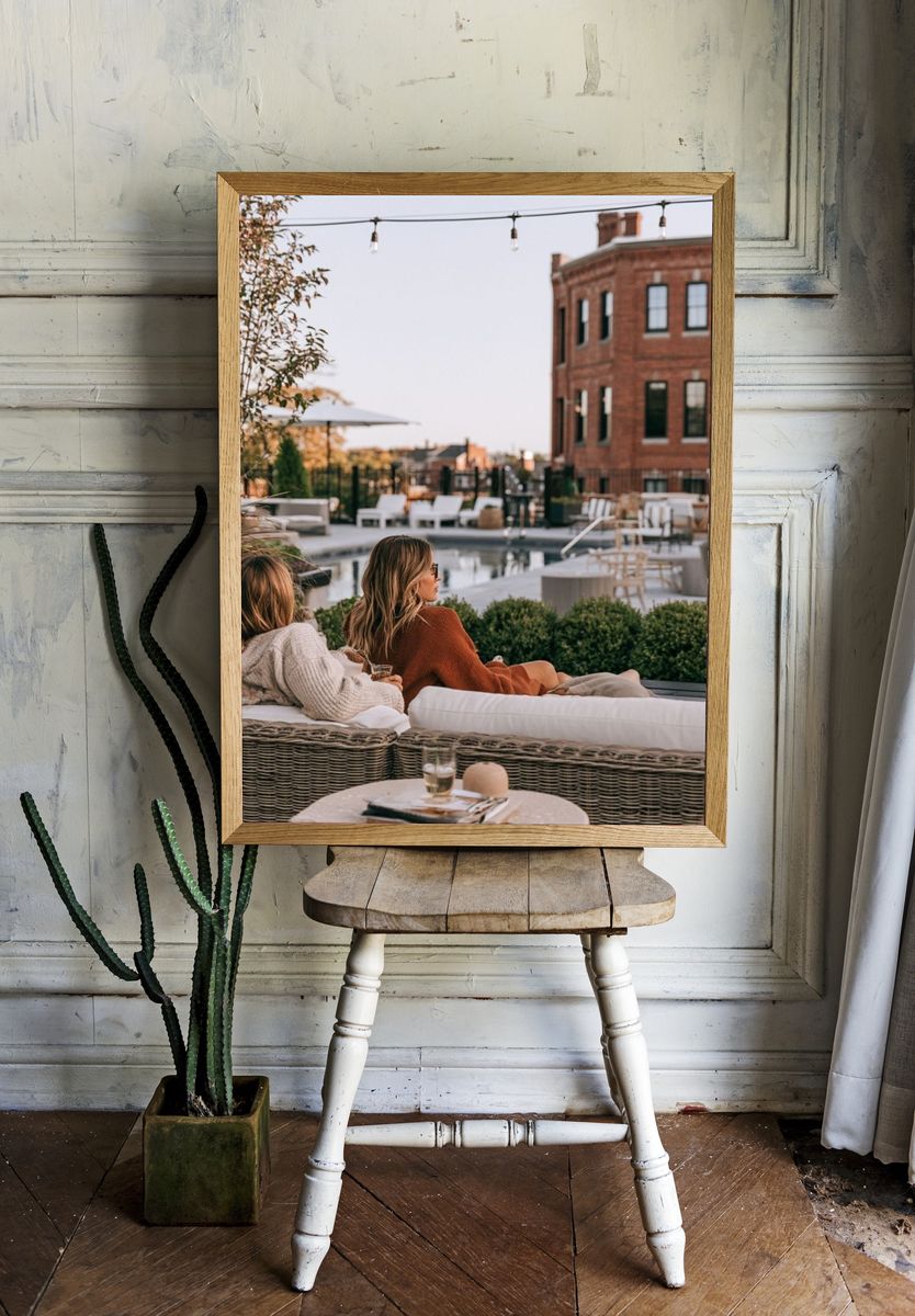 Rooftop Lounge Evening Photography Poster. room preview