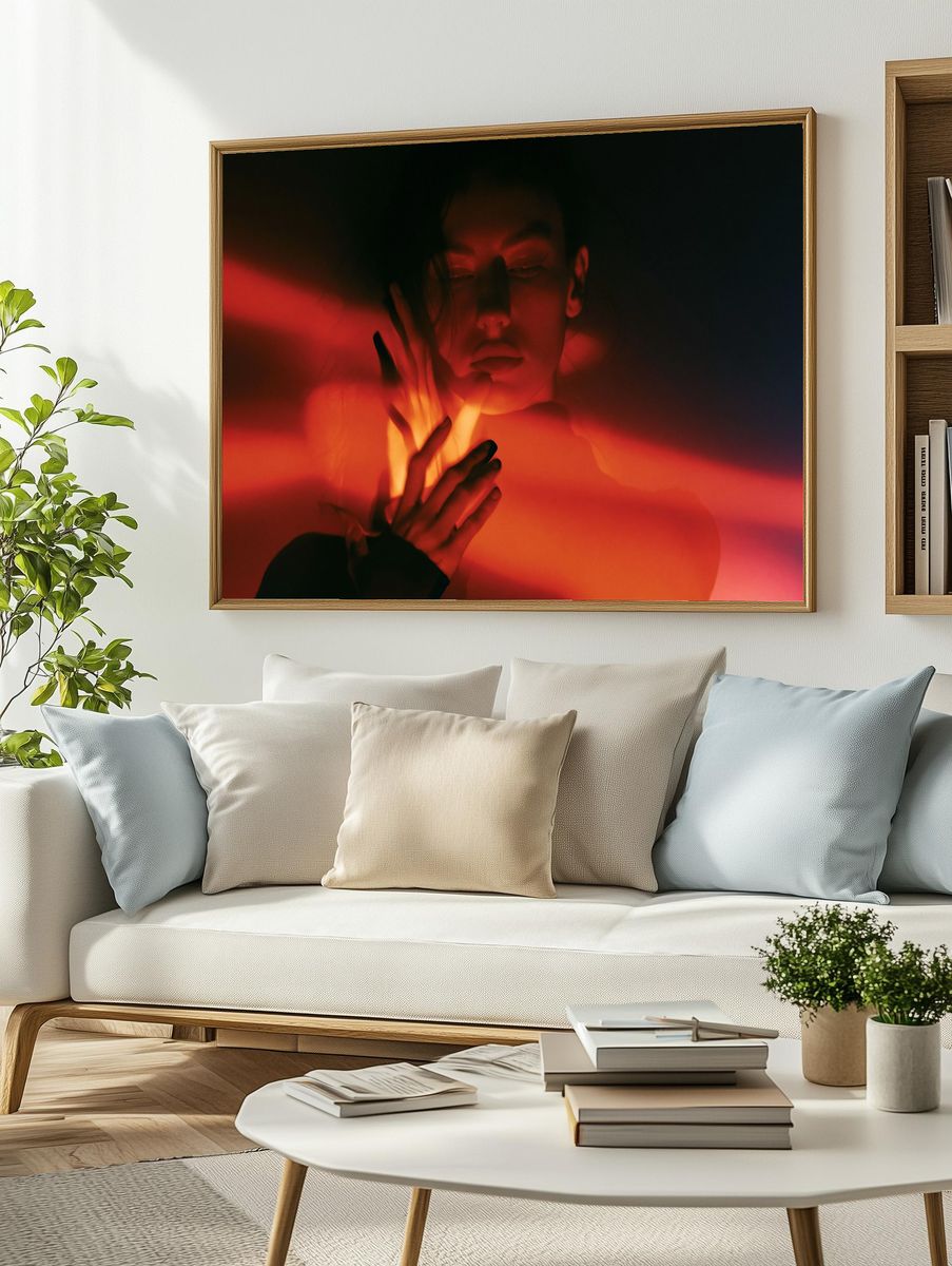 Red Light Portrait Photography Poster. — room view 2