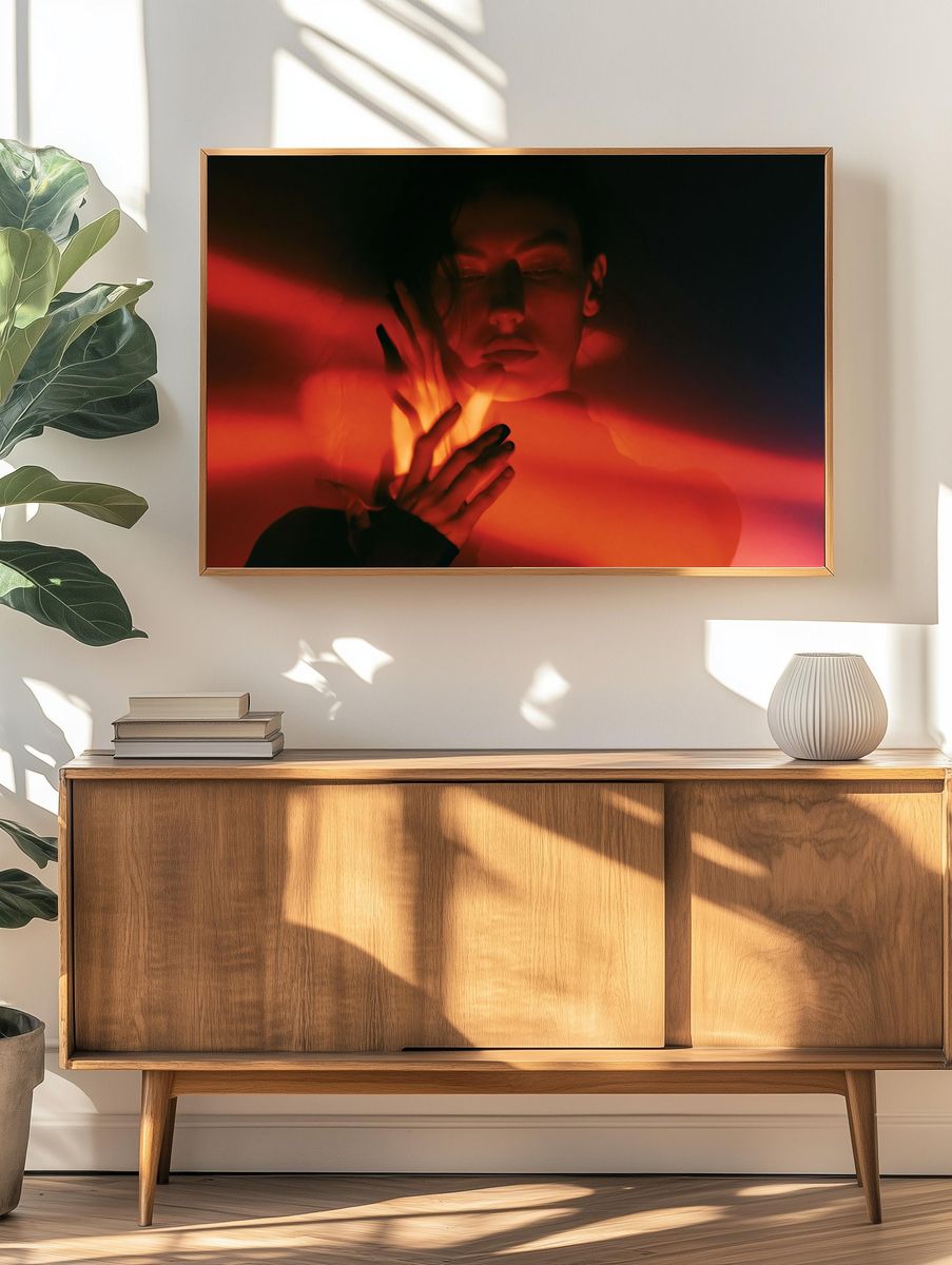 Red Light Portrait Photography Poster. — room view 3