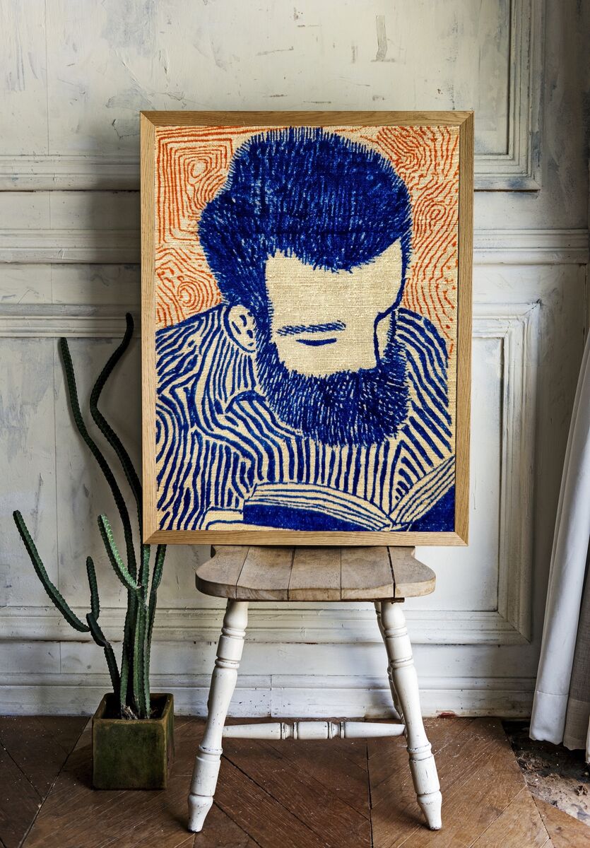 Reading Man — Illustration Print room preview