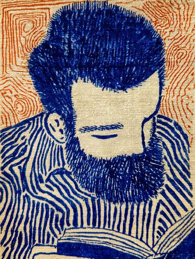 Reading Man — Illustration Print. poster
