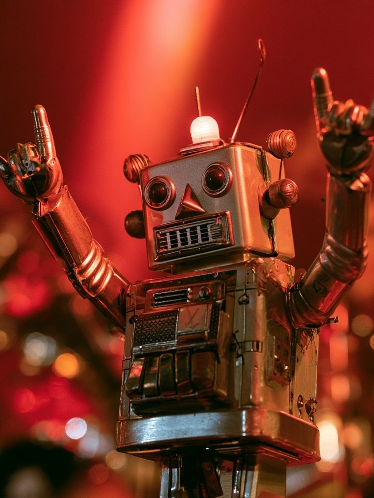 Retro Robot Concert Poster. poster — illustration art