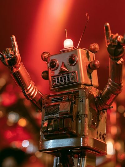 Retro Robot Concert Poster. poster