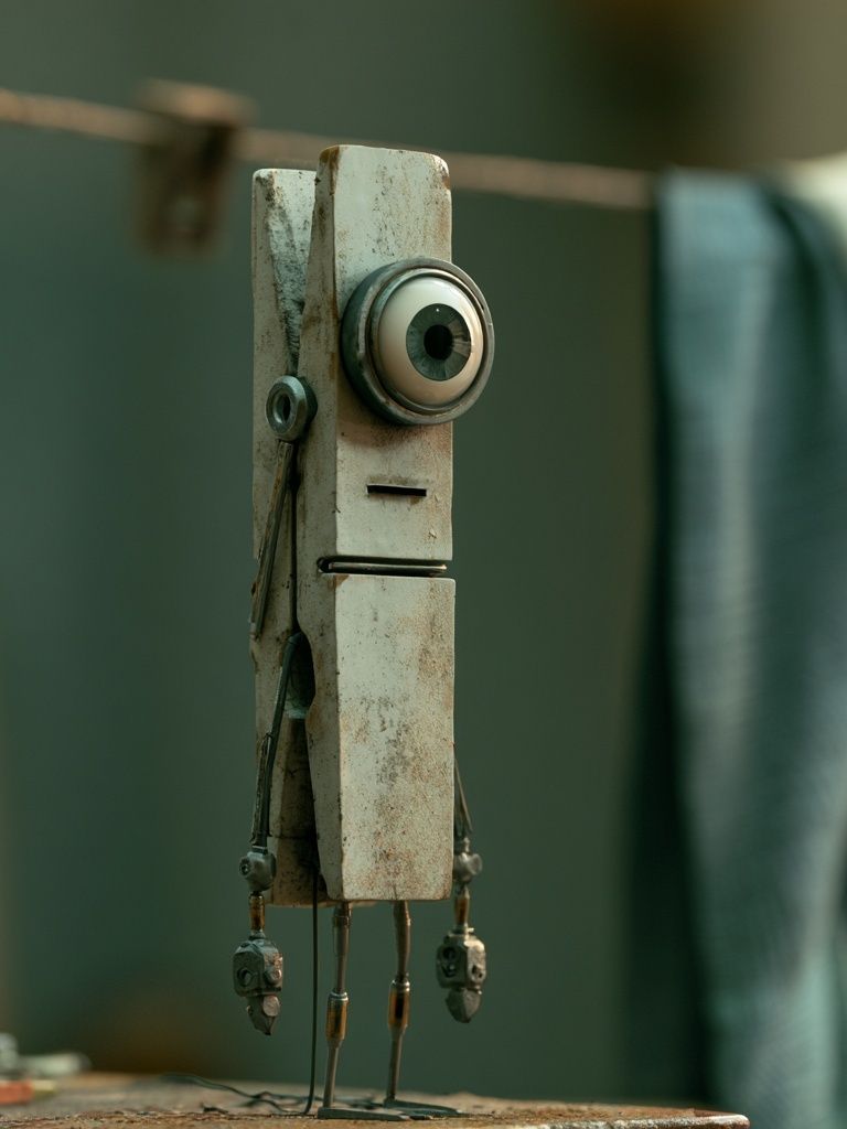 Surreal Robot Figure Illustration Poster. poster detail
