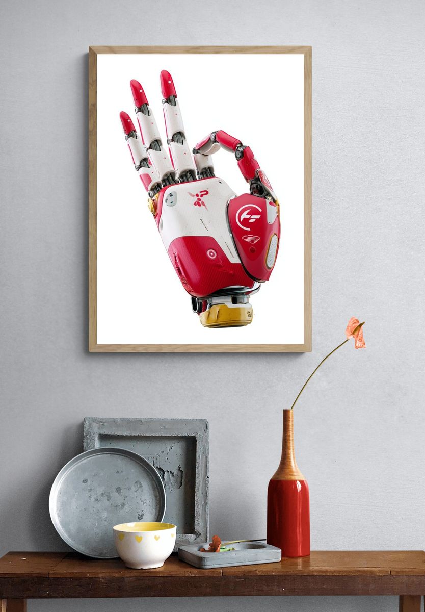 Robotic Hand Gesture Poster. — room view 3