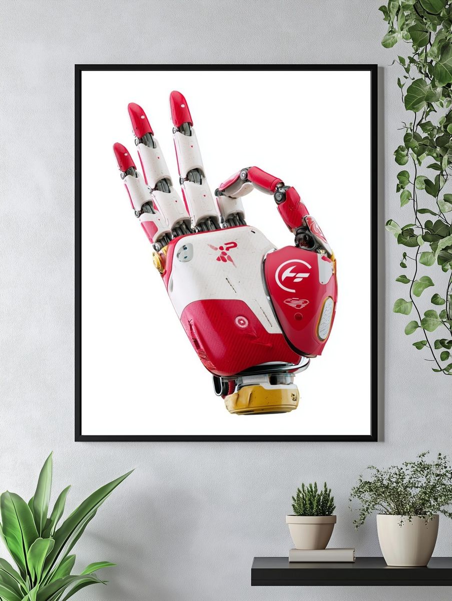 Robotic Hand Gesture Poster. — room view 4