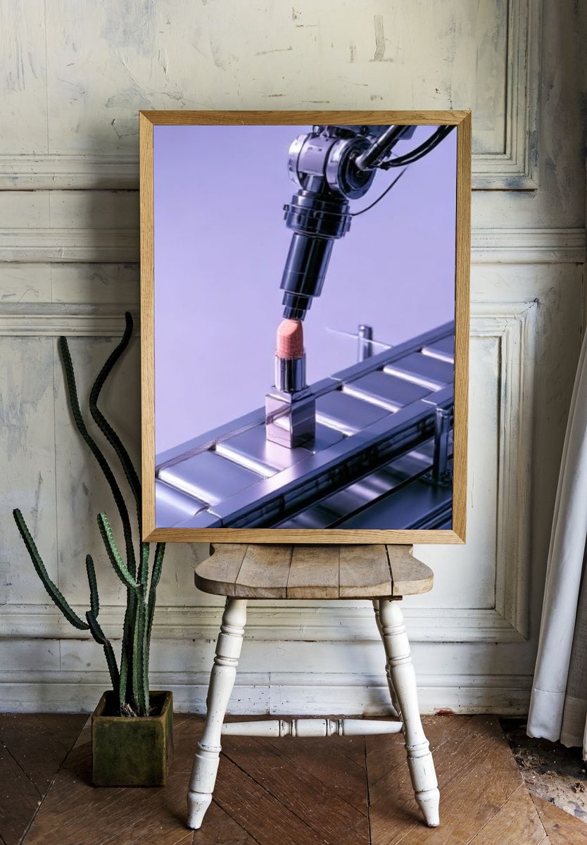 Robotic Assembly Line Photography Poster. — room view 1