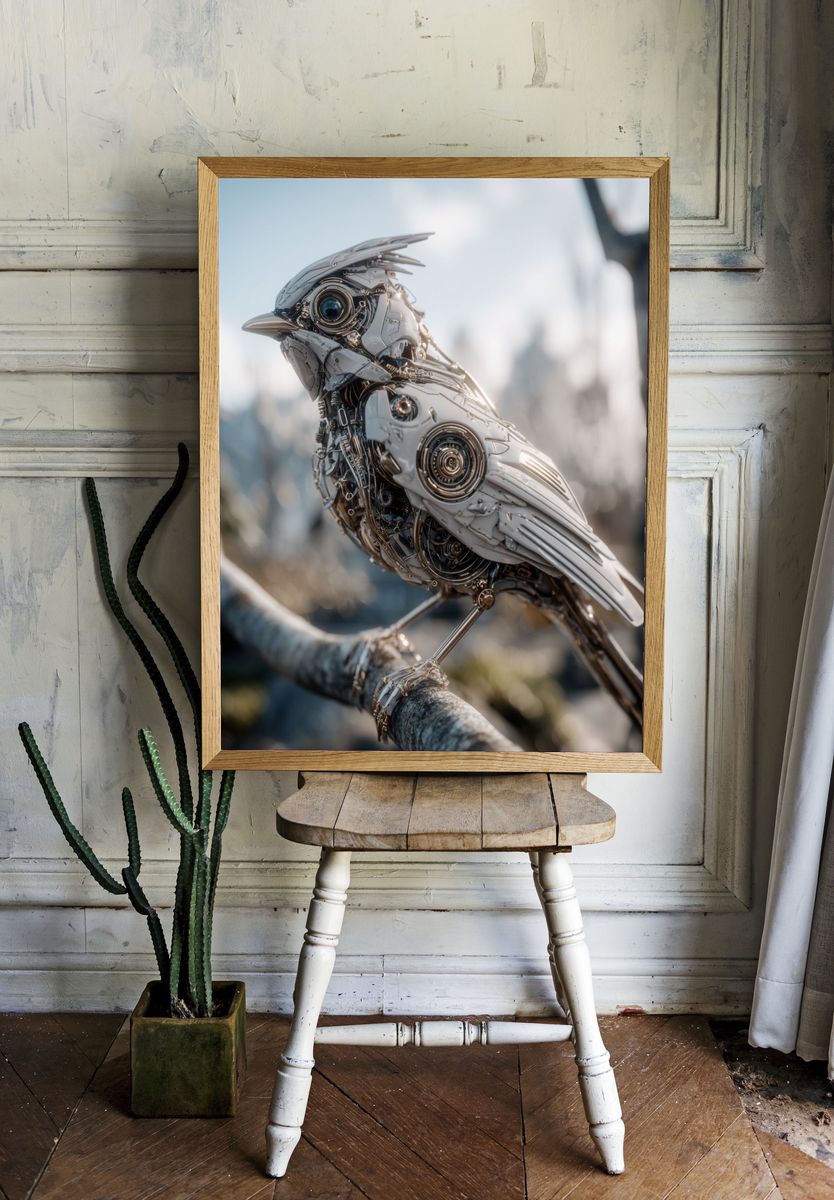 Mechanical Bird Sci-Fi Poster room preview