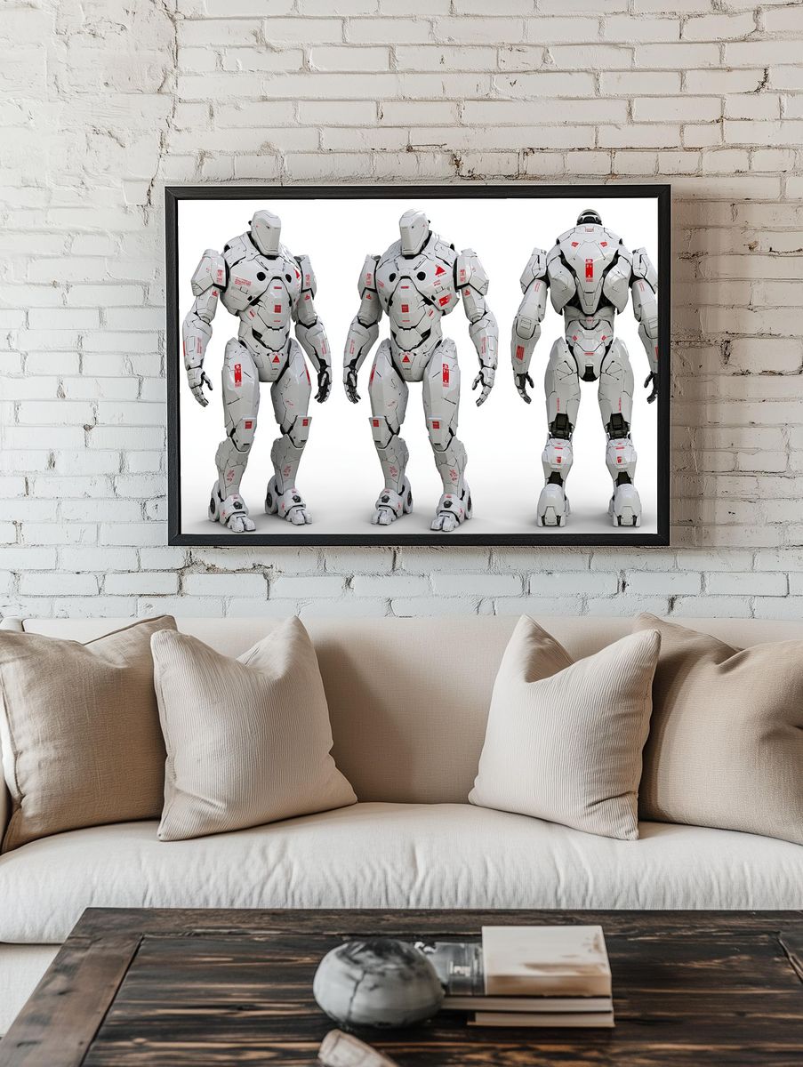 Futuristic Robot Concept Poster. room preview