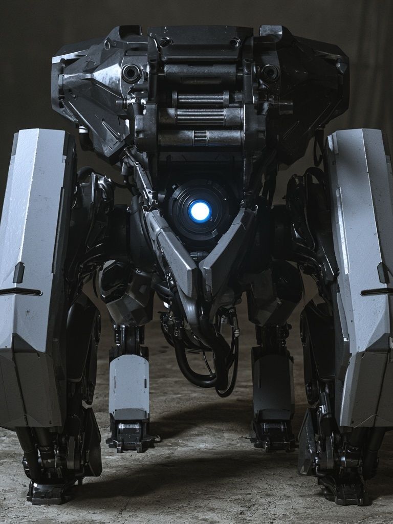 Industrial Robot Portrait Poster. poster detail