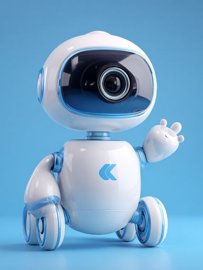 Cute Robot Character Illustration Poster. poster print