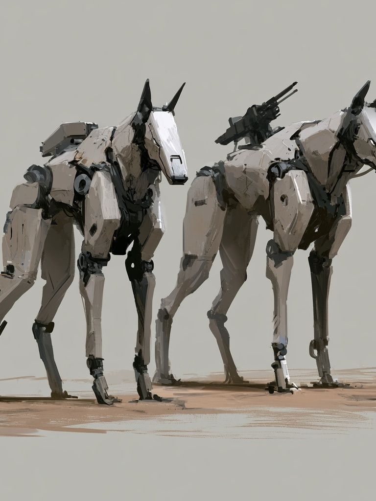Mechanical Horses Digital Art Print. poster detail