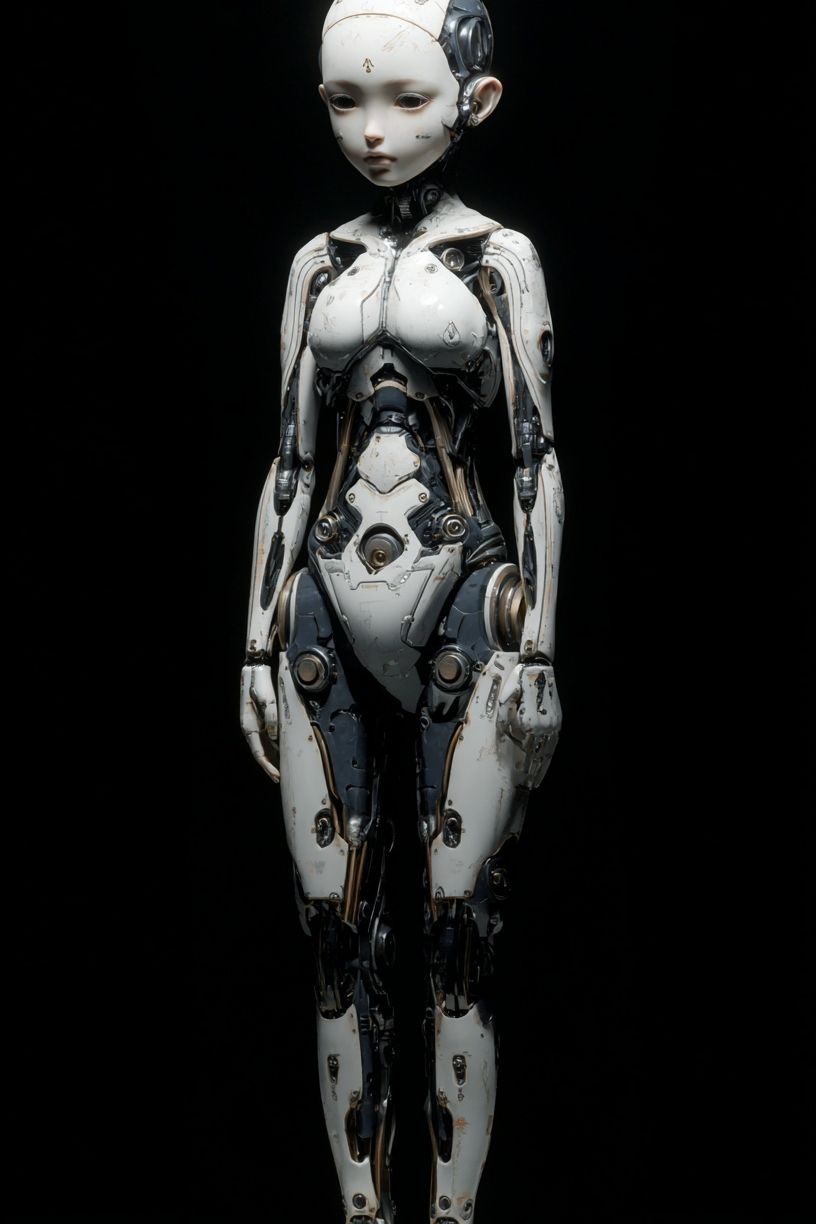 Humanoid Robot Portrait Print. poster — illustration art