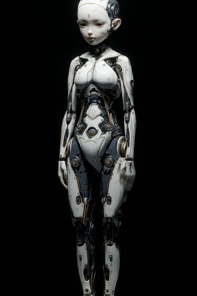 Humanoid Robot Portrait Print. poster